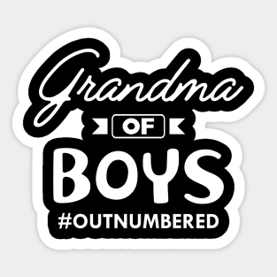 Grandma of boys #outnumbered Sticker